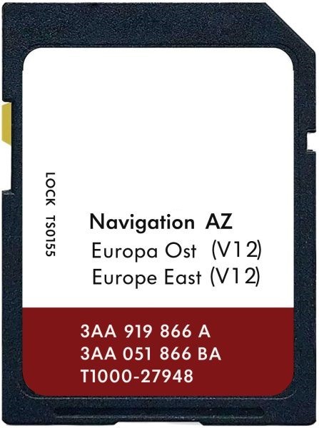 VOLKSWAGEN RNS315 AZ EAST v12 SD-Karte Europa | Teilenummer: 3AA919866A