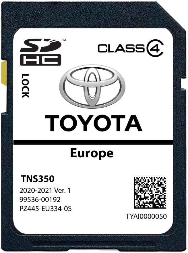 Toyota TNS350 Ver.1 SD Karte Europa Teilenummer: PZ445-SD334-0S